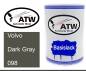 Preview: Volvo, Dark Gray, 098: 500ml Lackdose, von ATW Autoteile West.